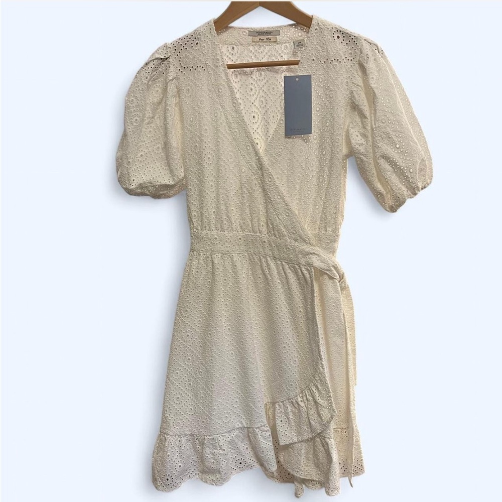 Scotch & Soda White Eyelet Midi Dress
